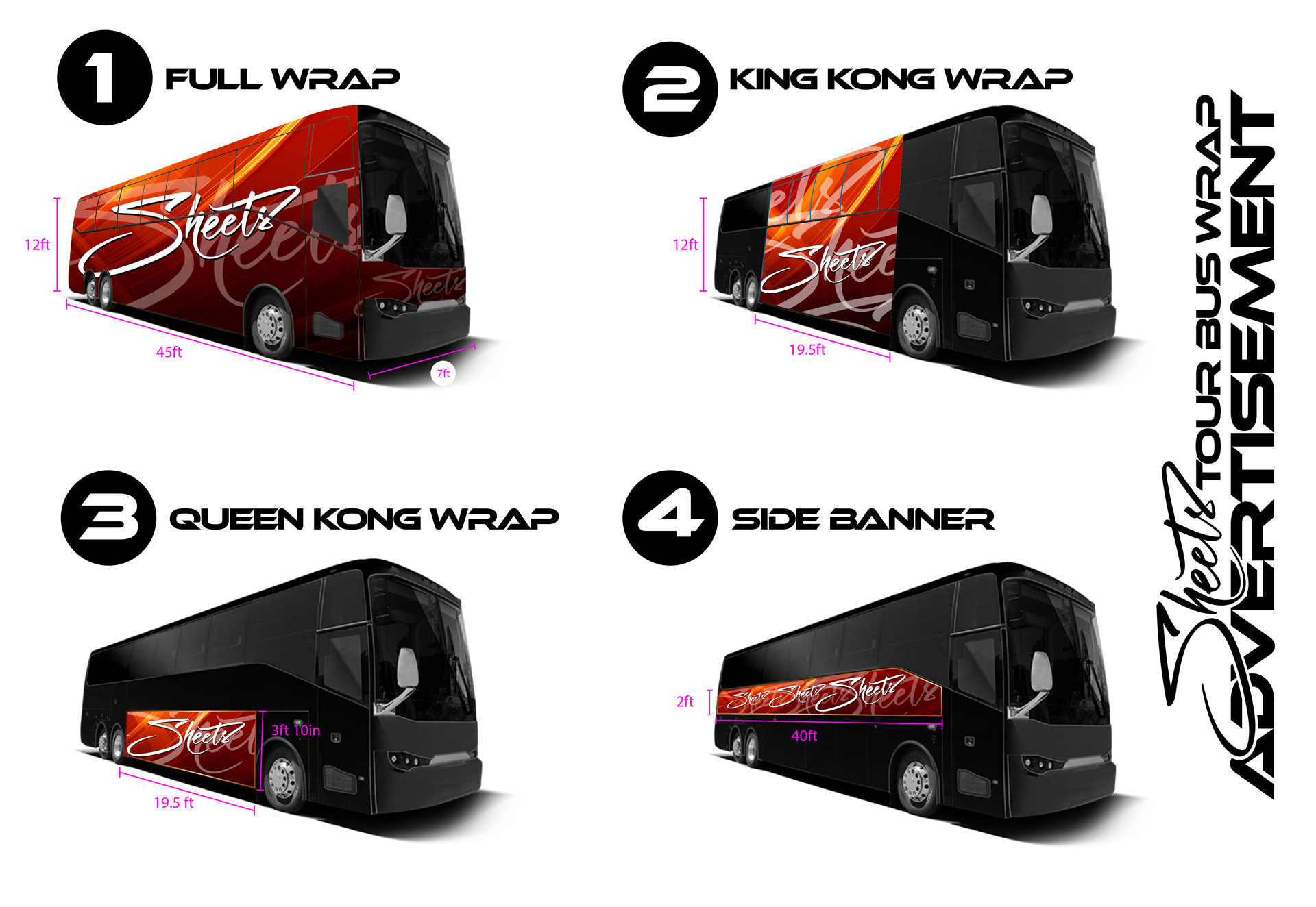Examples of Charter Bus Wraps